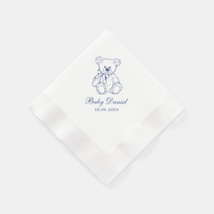 Serviette En Papier Ourson en peluche personnalisé Baby Shower