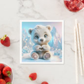 Serviette En Papier Ourson polaire (En situation)