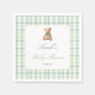 Serviette En Papier Ourson Préparé Fête de Naissance Garçon