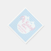 Serviette en papier Ourson Ruban Bleu Clair pour B (Coin)