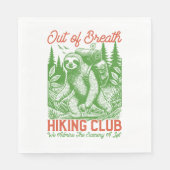 Serviette En Papier Out Breath Funny Sloth Randonnée Club (Devant)