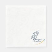 Serviette En Papier Out to Space Birthday Party (Devant)