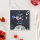 Serviette En Papier Outer Space Astronaut 1st Birthday (En situation)