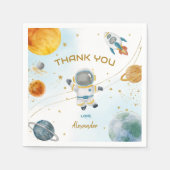 Serviette En Papier Outer Space Astronaut Birthday Thank You (Devant)