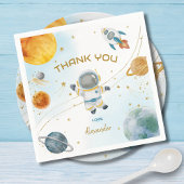Serviette En Papier Outer Space Astronaut Birthday Thank You