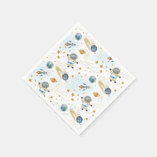 Serviette En Papier Outer Space Astronaut Pattern (Coin)