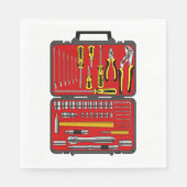 Serviette En Papier Outils Dans Une Boîte À Outils (Devant)