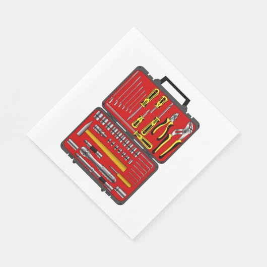 Serviette En Papier Outils Dans Une Boîte À Outils (Coin)