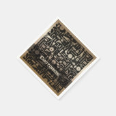 Serviette En Papier Outils d'atelier Black & Gold (Coin)