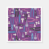 Serviette En Papier Outils de construction électrique rose pour filles (Devant)