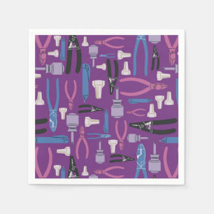 Serviette En Papier Outils de construction électrique rose pour filles