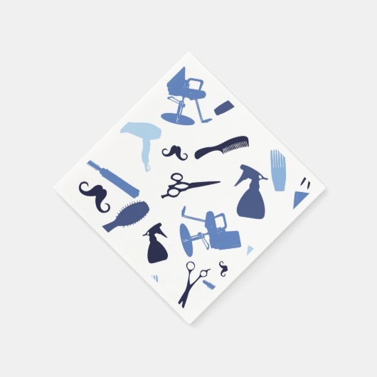 Serviette En Papier Outils du salon de coiffure motif (Coin)