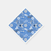Serviette En Papier Outils Motif 01.b LBlue BG (Coin)