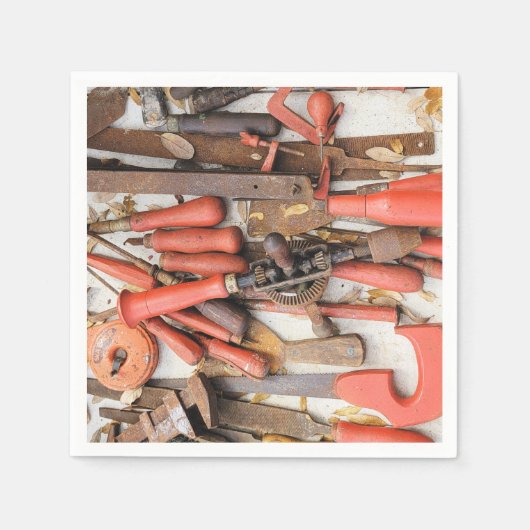 Serviette En Papier Outils Outil Russe antique Red Man (Devant)