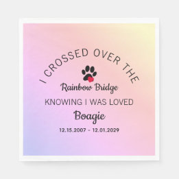 Serviette En Papier Over The Rainbow Bridge Custom Pet Memorial