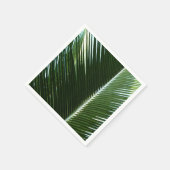 Serviette En Papier Overlapping Palm Fronds Tropical Green Abstract (Coin)