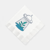Serviette En Papier OVNI Alien (Coin)