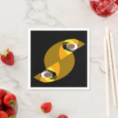 SERVIETTE EN PAPIER OWL ABSTRAIT (En situation)