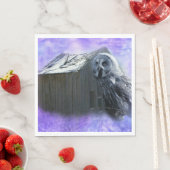 Serviette En Papier Owl Barn Shed (En situation)