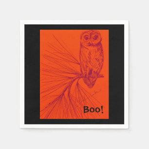 Serviette En Papier Owl Boo Napkin