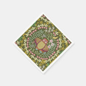 Serviette En Papier Owl Folk Green (Coin)