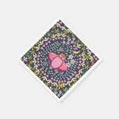 Serviette En Papier Owl Folk Navy (Coin)