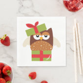 Serviette En Papier Owl Gift (En situation)