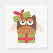Serviette En Papier Owl Gift (Devant)