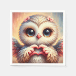 Serviette En Papier Owl You Need is Love