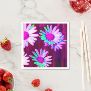 Serviette En Papier Oxeye Daisy Meadow Pop Art Style