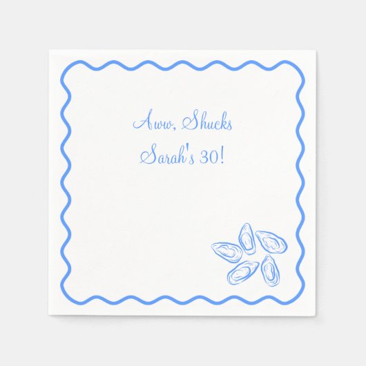 Serviette En Papier Oyster Funny Anniversaire (Devant)