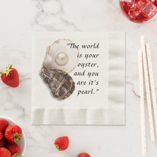 Serviette En Papier Oyster Shell et Pearl (En situation)