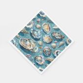 Serviette En Papier Oysters Clams Motif (Coin)