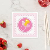 Serviette En Papier Pacifique rose | Baby shower fille (En situation)