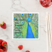 Serviette En Papier Pacock (En situation)