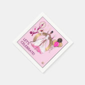 SERVIETTE EN PAPIER PADEL NAPKIN: CELEBRATION PADEL DIVA - BRIGHT PINK (Coin)