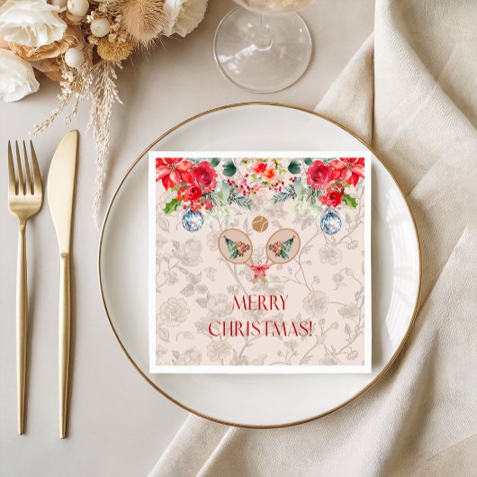 Serviette En Papier Padel Themed Napkins – Festive Racquet Motif