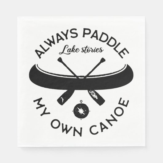 Serviette En Papier Pagayer toujours mon propre canot (Devant)