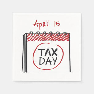 Serviette En Papier Page Calendrier jour fiscal