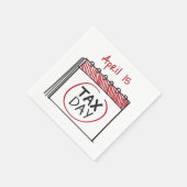 Serviette En Papier Page Calendrier jour fiscal (Coin)