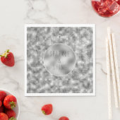 Serviette En Papier Paillette d'Argent (En situation)