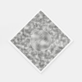 Serviette En Papier Paillette d'Argent (Coin)