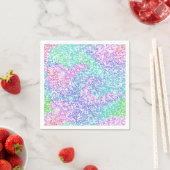 Serviette En Papier Paillettes Arc-en-ciel (En situation)