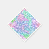 Serviette En Papier Paillettes Arc-en-ciel (Coin)