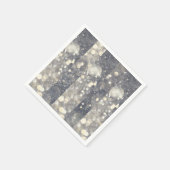 Serviette En Papier Paillettes Argentées Brillance Finesse Élégance Mo (Coin)