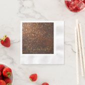 Serviette En Papier Paillettes Marron (En situation)
