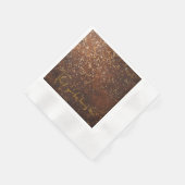 Serviette En Papier Paillettes Marron (Coin)