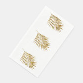 Serviette En Papier Paillettes Or Tropical Palmiers Fête Bébé Mariages (Coin)