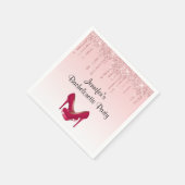 Serviette En Papier Paillettes Pink Dripping (Coin)