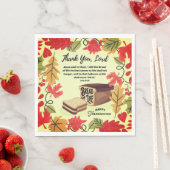Serviette En Papier PAIN DE VIE Bon thanksgiving Papier Napkin (En situation)